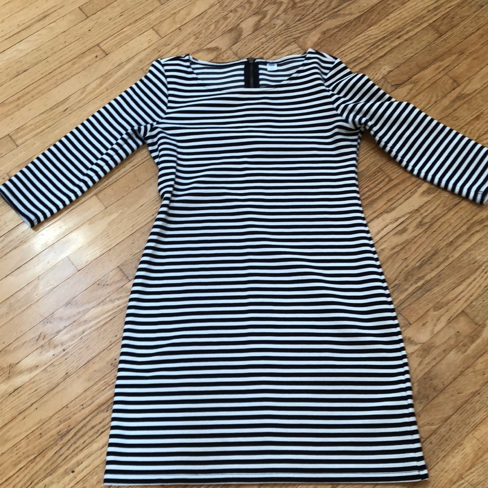 Black and White Striped Dress